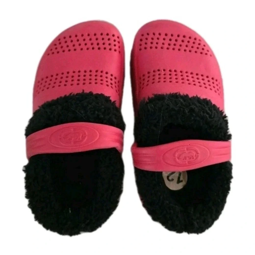 NWOT Ecko Unltd Red Fleece Lined Clogs Slip On‎ Winter Slipper Shoes Kids SZ 12